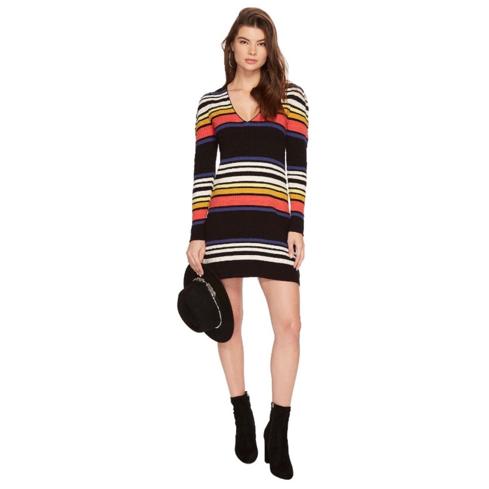 Free People Gidget Sweater Dress Multicolour Stripe Size XS